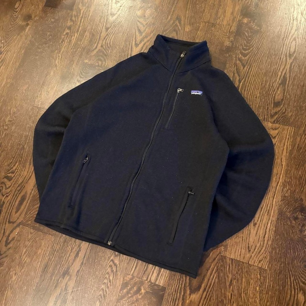 Patagonia Better Sweater Jacket Mens Large Black Fleece Full Zip Hiking